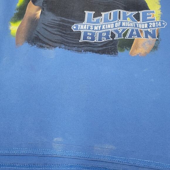 Luke Bryan That's My Kind Of Night Tour 2014 Unisex Cotton T Shirt Size Medium - Picture 9 of 12